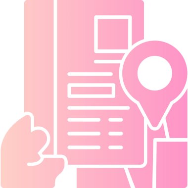 harita simgesi vektör illüstrasyonu