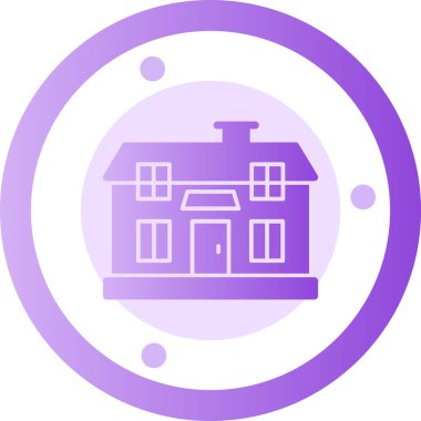 Bina. Web simgesi basit illüstrasyon