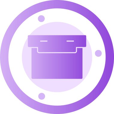 Kutu. Web simgesi basit illüstrasyon