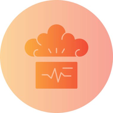 Modern bulut simgesinin vektör illüstrasyonu