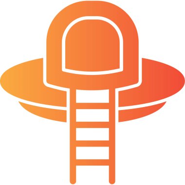 Bir kaskın izole edilmiş tek bir simgesinin vektör çizimi