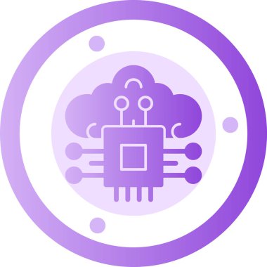 Bulut simgesi. Basit vektör çizim