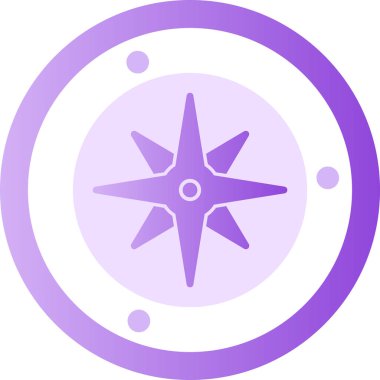 Pusula. Web simgesi basit illüstrasyon