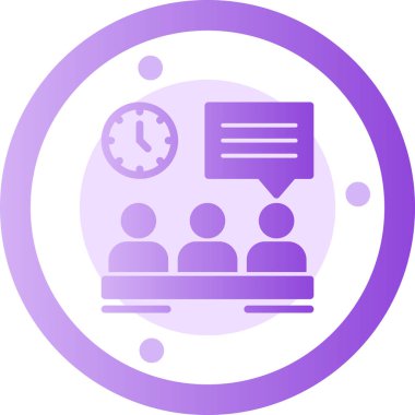 İnsanlarla bir toplantının vektör illüstrasyonu