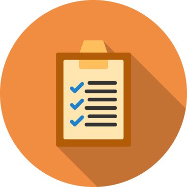 Düz biçimli pano kontrol listesi simgesi