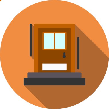 Bina. Web simgesi basit illüstrasyon