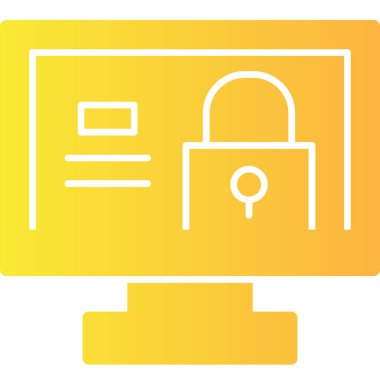 güvenlik simgesi vektör illüstrasyonu