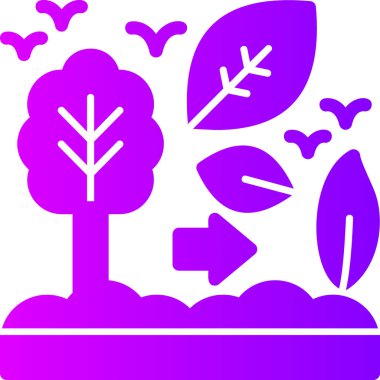 Bir ağaç simgesinin vektör illüstrasyonu