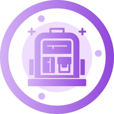 Sırt çantası. Web simgesi basit illüstrasyon