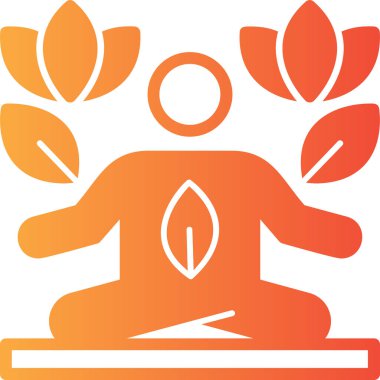Meditasyon. Web simgesi basit illüstrasyon