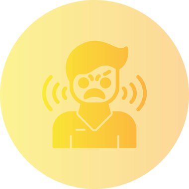 Üzgün yüz ve üzgün yüz ifadesi simgesi, düz stil