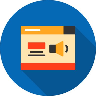 Hoparlör Düz Vektör Simgesi