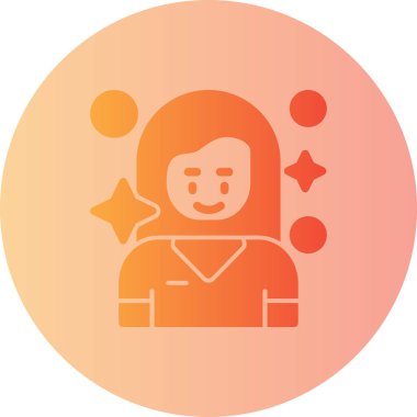 Kadın modern simgesi, vektör illüstrasyonu