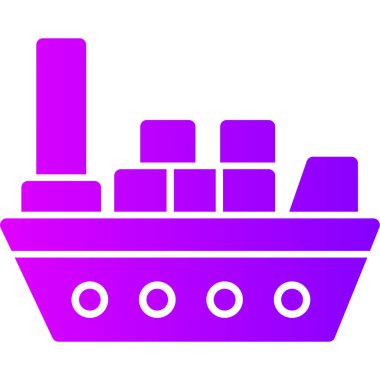 Gemi. Web simgesi basit illüstrasyon