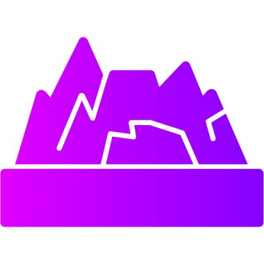 Basit vektör illüstrasyon dağı