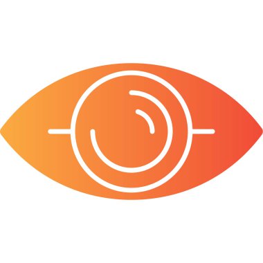 göz vektörü renk çizgisi simgesi