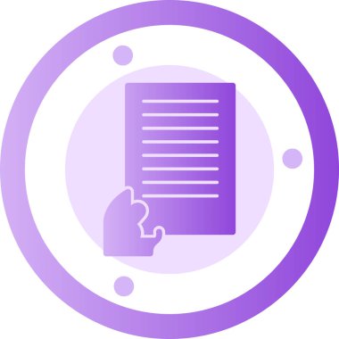 kağıt belge simgesi, basit vektör illüstrasyonu