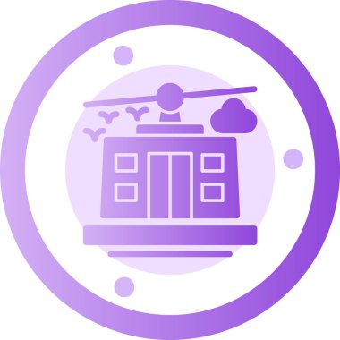 Gaz sobasının vektör illüstrasyon simgesi