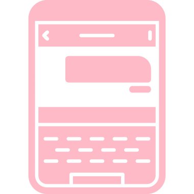 Cep telefonu. Web simgesi basit illüstrasyon