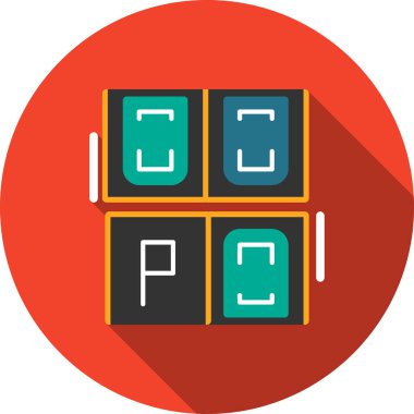 Mutfak ekipmanlarının düz simge tasarımı