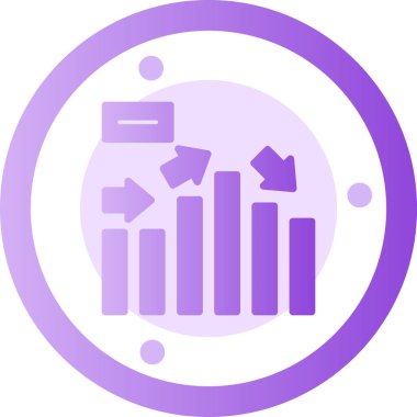 iş grafiği simgesi, vektör illüstrasyonu