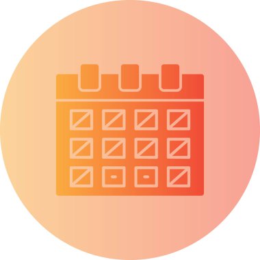 takvim tarihi simgesi doldurulmuş ana hatlar biçiminde