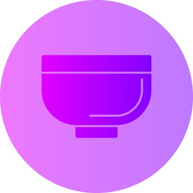 Bir fincanın modern ve renkli bir simgesi.