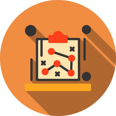 Oyun Stratejisi ikon vektör çizimi