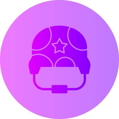 Bir kask simgesinin vektör illüstrasyonu