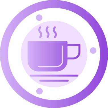 Bir fincan çay ikonu, basit vektör illüstrasyonu