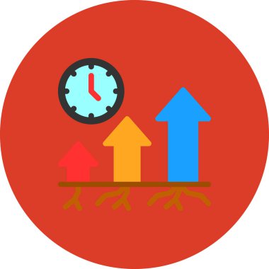 Saat. Web simgesi basit illüstrasyon