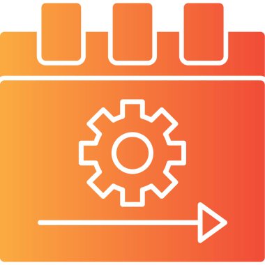 Modern dişlilerin vektör çizimi ve vites simgesi