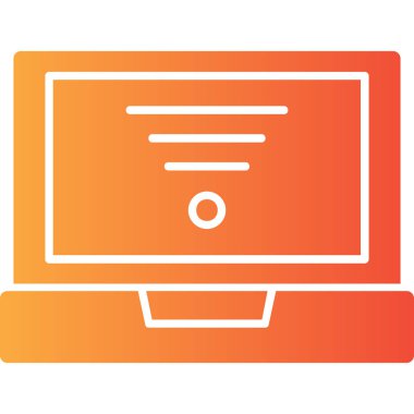 Dizüstü bilgisayar simgesi vektör çizimi