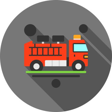 Bir itfaiye aracı simgesinin vektör çizimi