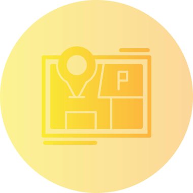 Vektör konumu simge illüstrasyonu