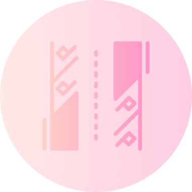 Bir yol simgesinin vektör illüstrasyonu