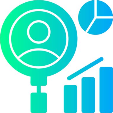 analytics icon, vector illustration simple design