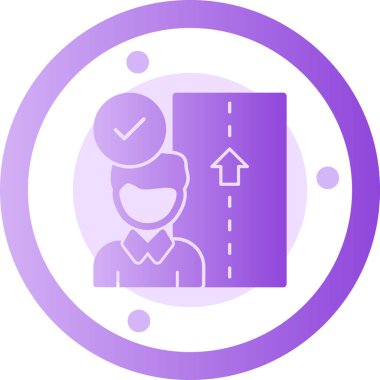 Yön yön renk simgesi, vektör illüstrasyonu