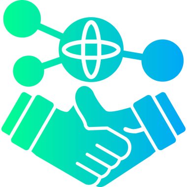 Ortaklık. Web simgesi basit illüstrasyon