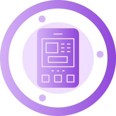 dijital aygıt simgesi. ana hatlı dijital aygıt vektör rengi düz izole