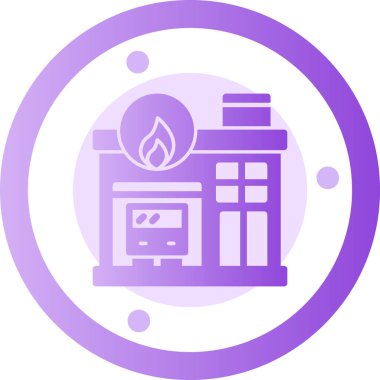 Benzersiz petrol rafinerisi vektör çizgisi simgesi