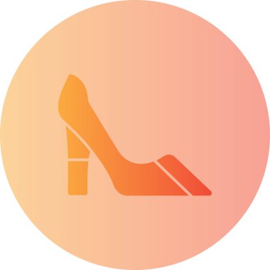 yüksek topuklu kadın ikonu, vektör illüstrasyonu