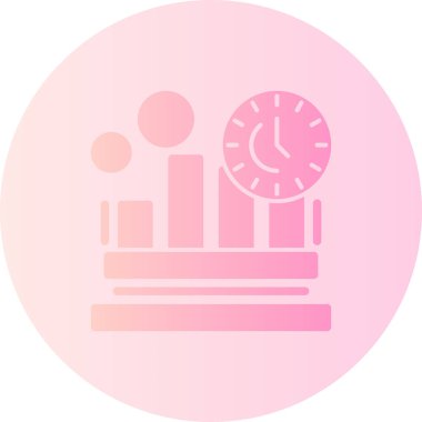 Saat simgesinin vektör illüstrasyon simgesi