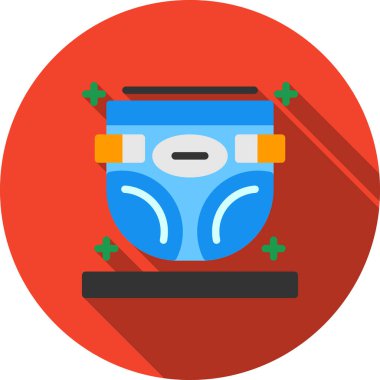 Gaz maskesi simgesi, düz biçim