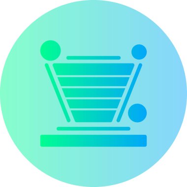 Alışveriş arabası simgesi, vektör illüstrasyonu