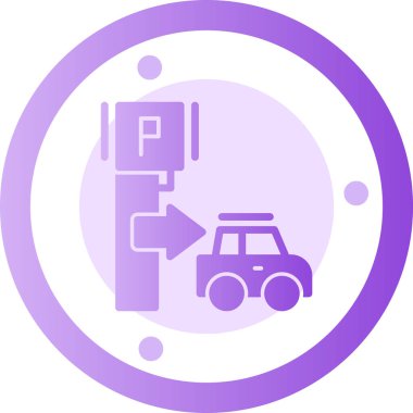 Bir araba simgesinin vektör illüstrasyonu