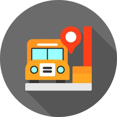 okul yolu vektör simgesi