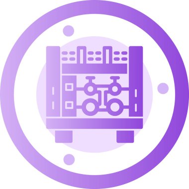 Benzersiz Robot Vektör Kabartma Simgesi