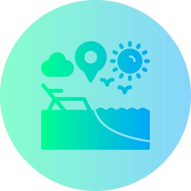 harita simgesi vektör illüstrasyonu