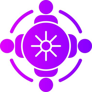 Pusula. Web simgesi basit illüstrasyon